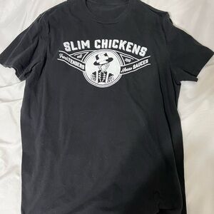 SLIM CHICKENS Black T-Shirt for Men